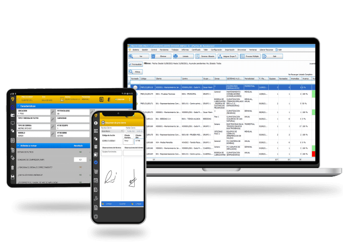 Software de mantenimiento preventivo y correctivo Protecnus