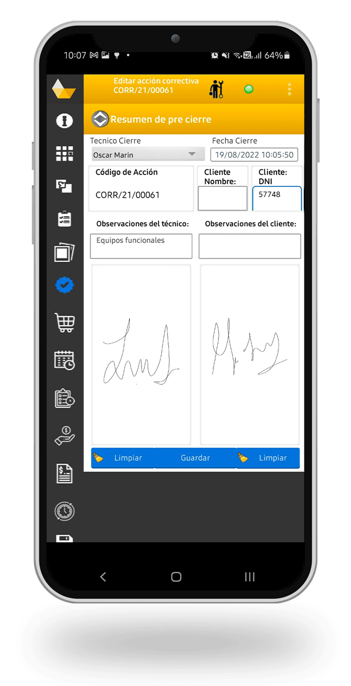 Aplicación Software de gestión de servicios de mantenimiento preventivo y correctivo