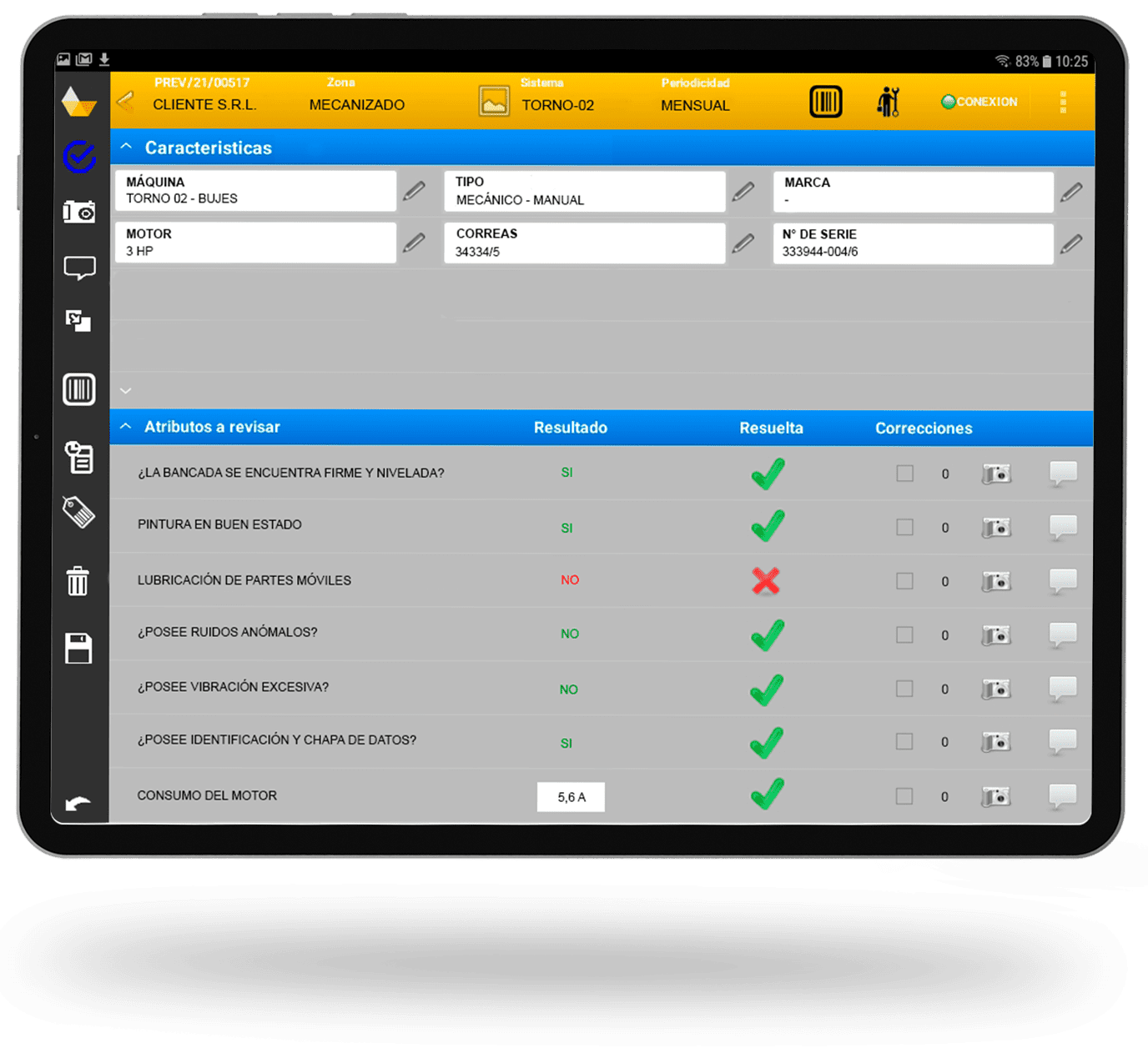 Aplicación gestión de mantenimientos de equipamiento industrial con Protecnus Software